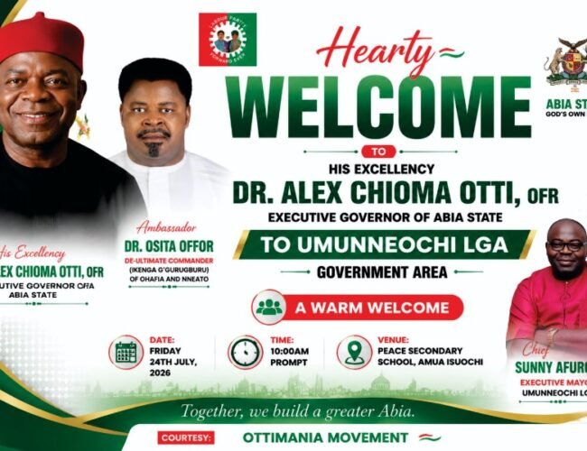 Osita Offor Commends Mayor Afurobi, Umunneochi Ahead Of Governor Otti’s Historic Reception